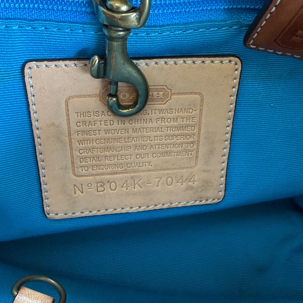 EUC Coach vintage mini denim tote- 7044 - Picture 10 of 11